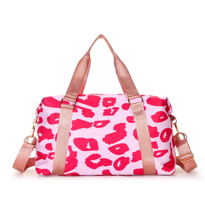 Sporty Tote Bag With Stylish Leopard Print Bowlift