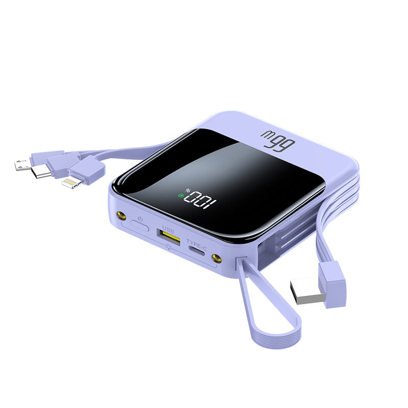 Portable Powerbank with Intelligent Cable Management and Digital Display Bowlift