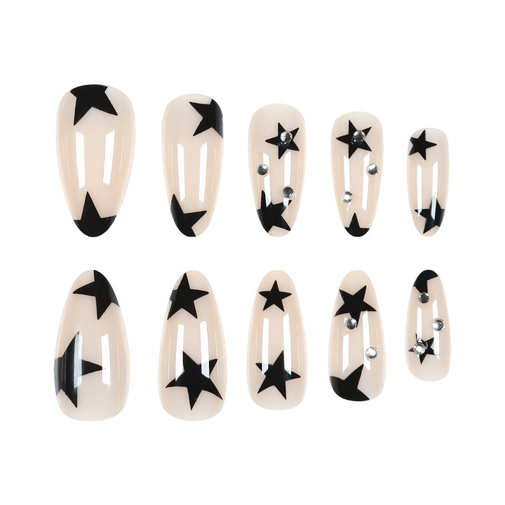 Star-Accented Stiletto Press-On Nails Bowlift