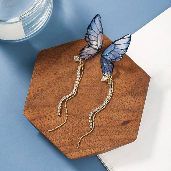 Artistic Butterfly-Inspired Dangle Earrings Bowlift