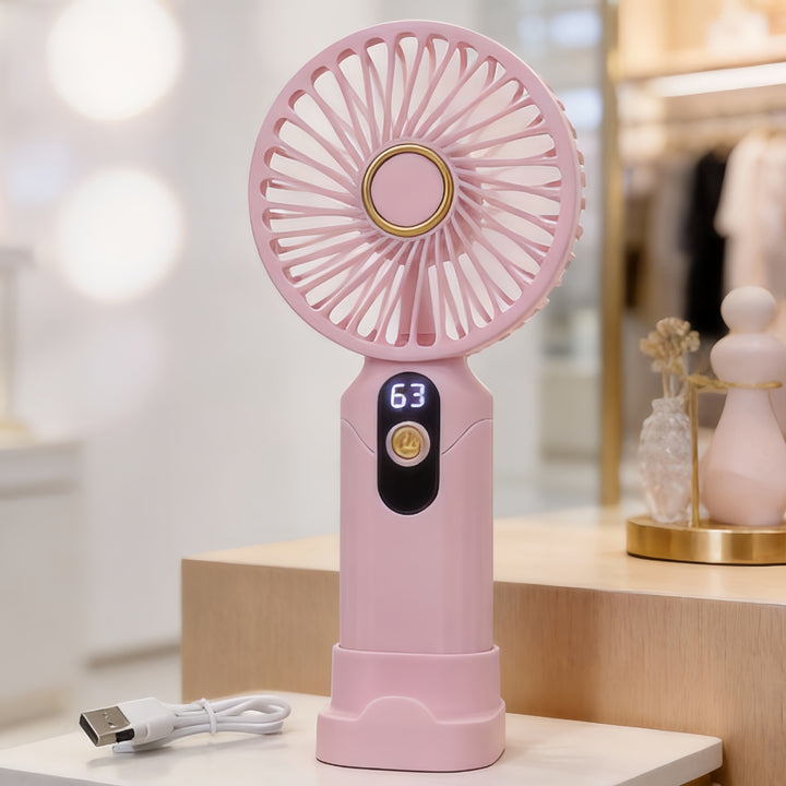 Women's portable high-performance hand fan with LCD display Bowlift