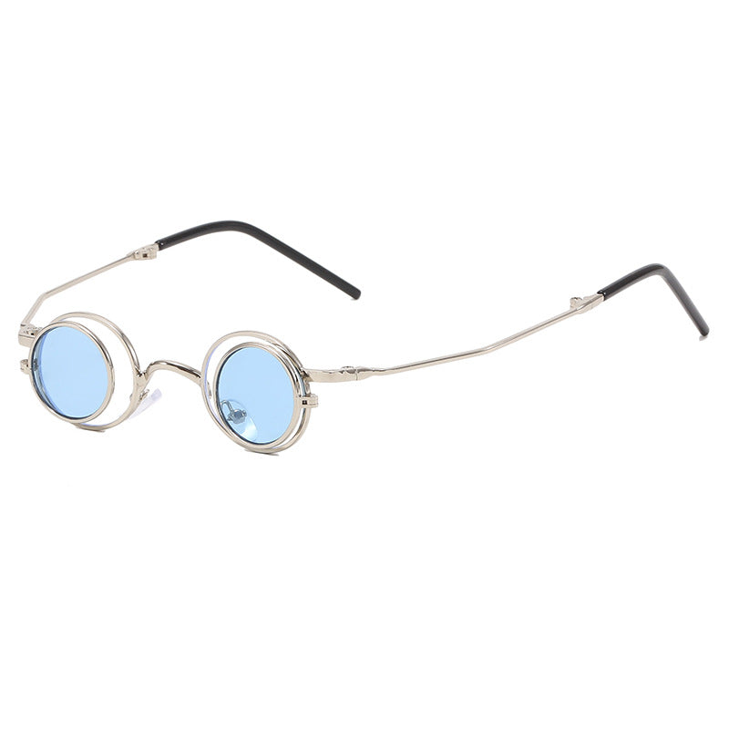 Women's Fashion Round Sunglasses with Elegant Metal Frame Bowlift