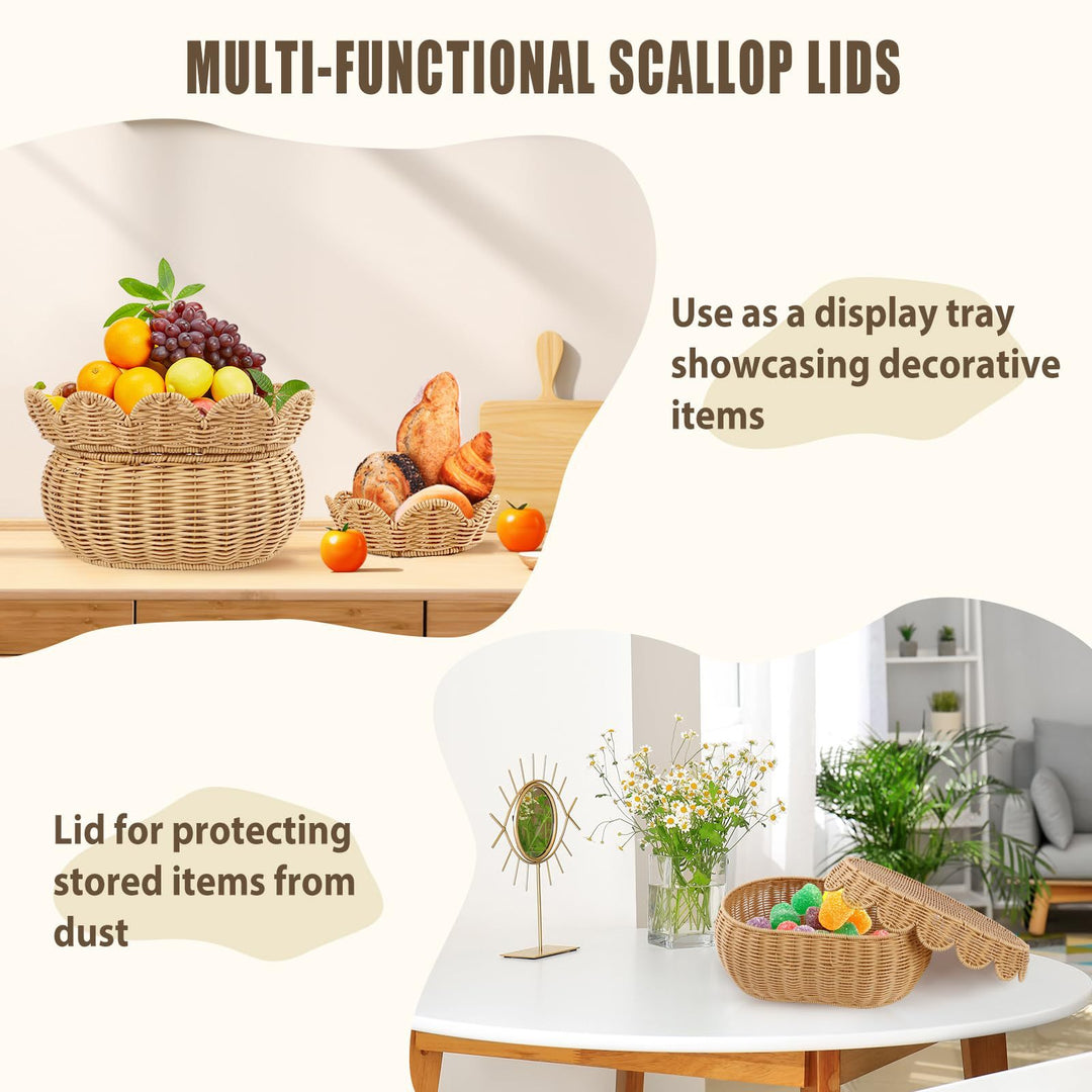 Ornate decoration basket made from natural materials Bowlift