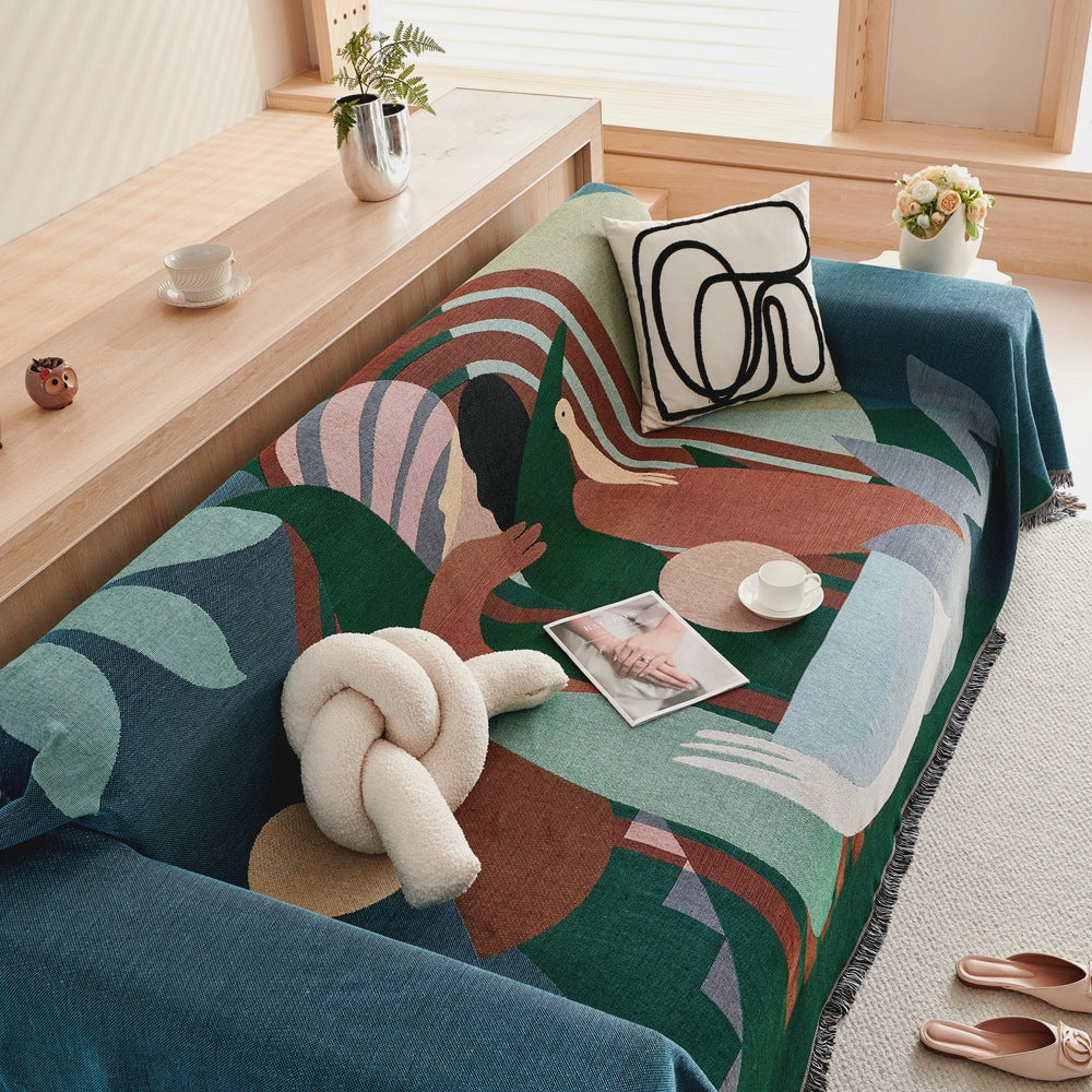 Artistic Geometric Design Throw Blanket