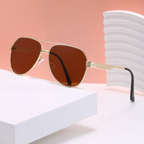 Ladies elegant aviator sunglasses with sturdy metal frame and UV protection Bowlift