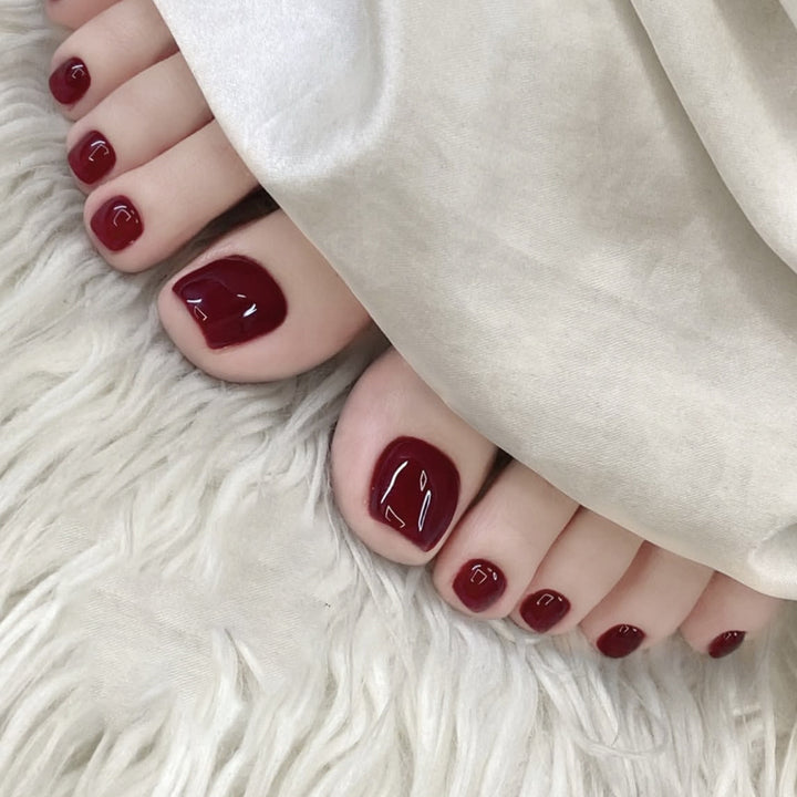 Glossy Gel Toe Nail Art Bowlift