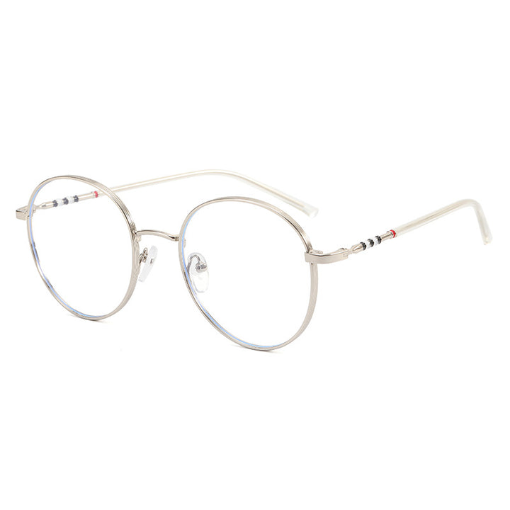 Ladies fashionable round sunglasses with elegant metal frame Bowlift