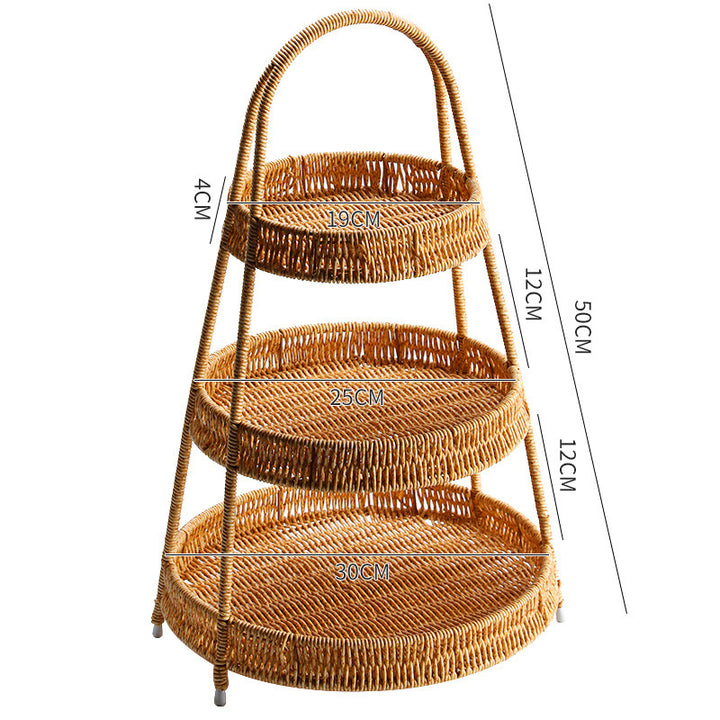 Handcrafted Wicker Storage Basket Bowlift