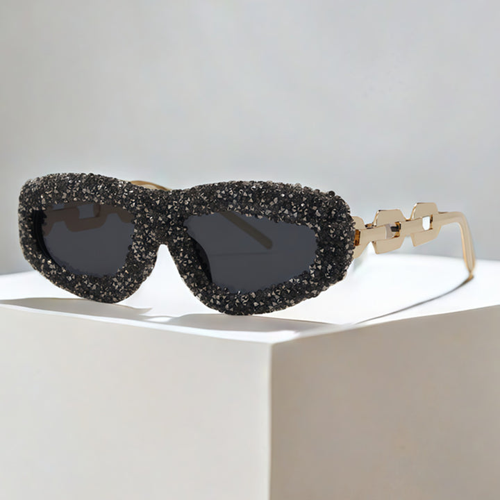 Ladies glamorous sunglasses with embellished frame Bowlift