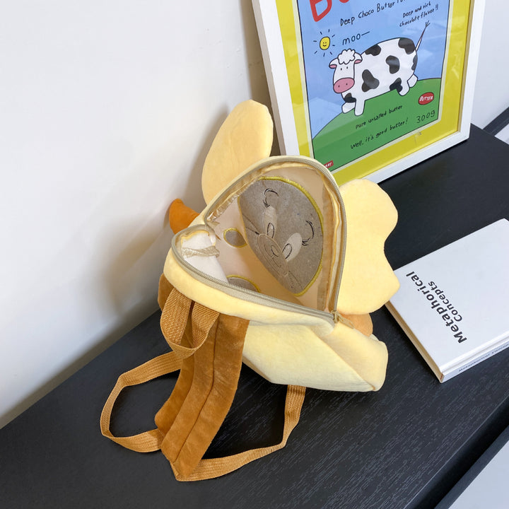 Plush Backpack in Cheese Design Bowlift