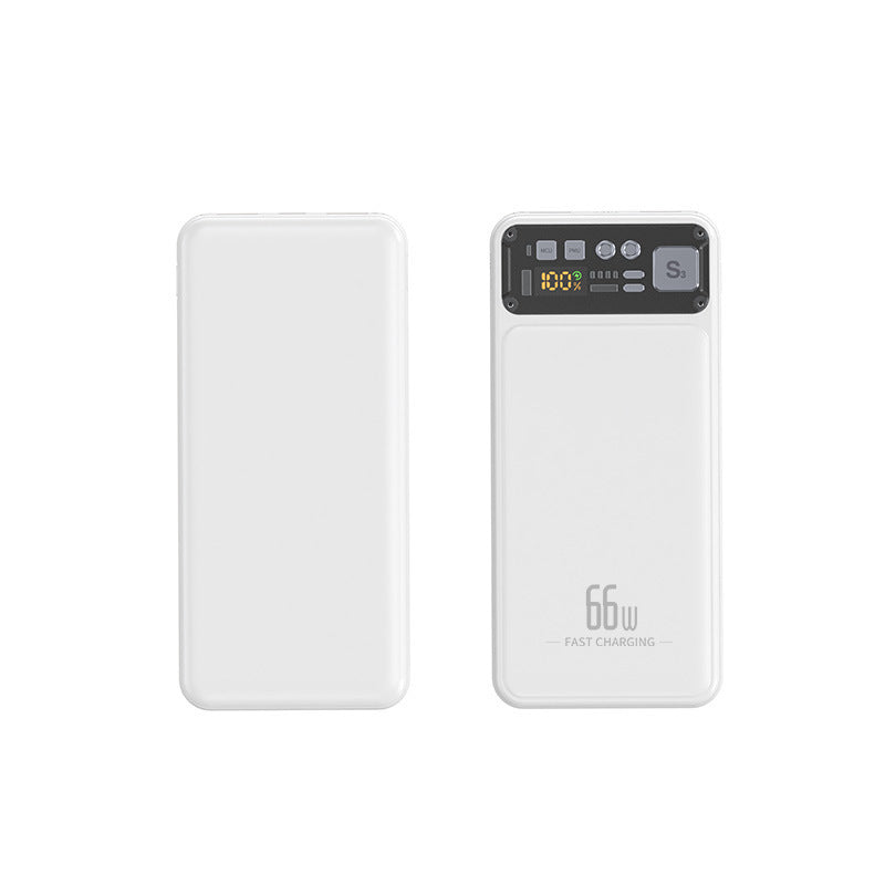 Power bank with integrated cable system and digital charging display Bowlift