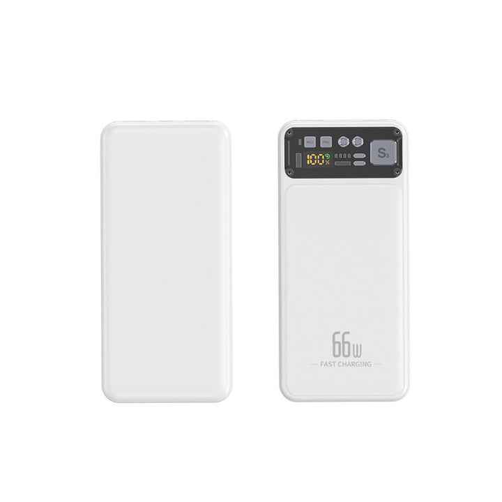 Power bank with integrated cable system and digital charging display Bowlift