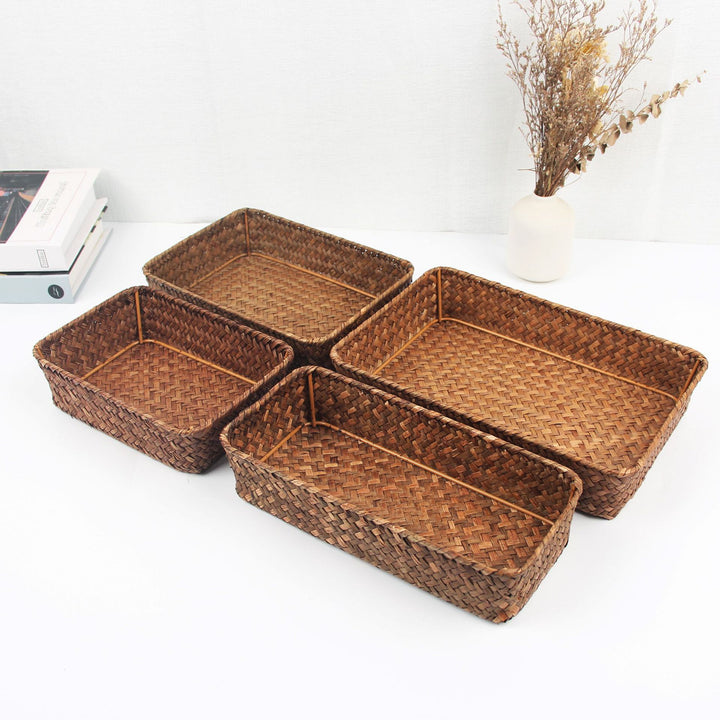 Woven Rectangular Storage Basket