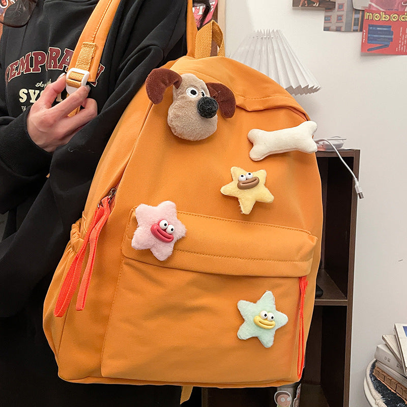 Kids' Playful Character Design School Backpack Bowlift