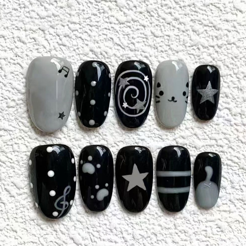 Whimsical Bunny-Themed Press-On Nail Art Set Bowlift