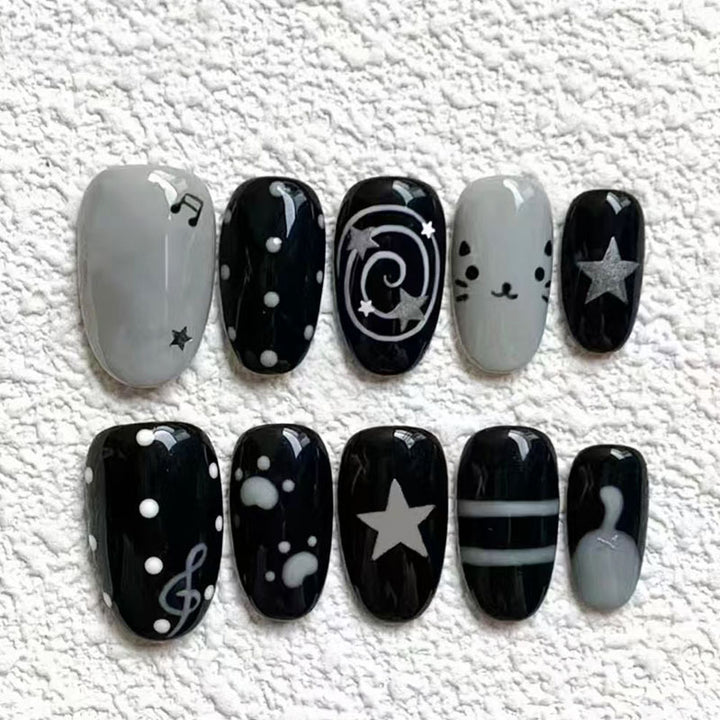 Whimsical Bunny-Themed Press-On Nail Art Set Bowlift