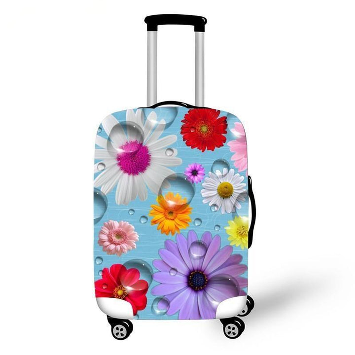 Women's hardshell travel suitcase with floral design Bowlift