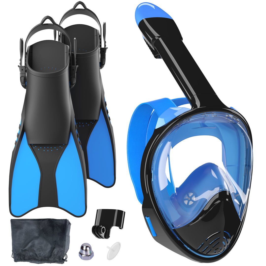 Snorkel set with full face mask and high-quality fins Bowlift