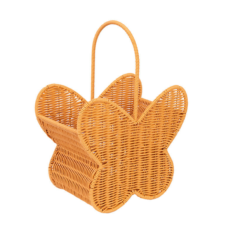 Butterfly-Shaped Woven Storage Basket Bowlift