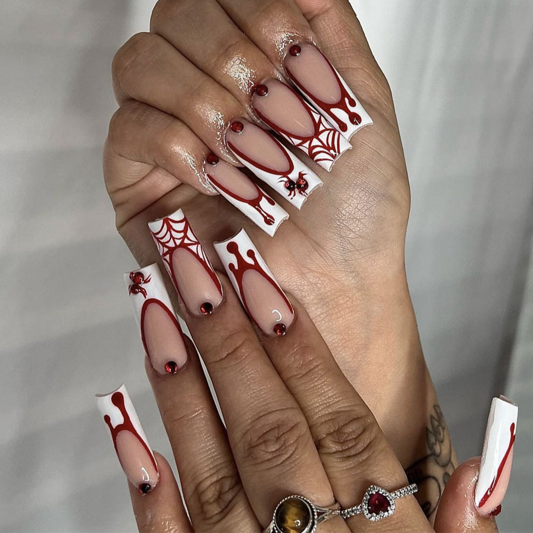 3D Spider and Web Nail Art Extensions Bowlift