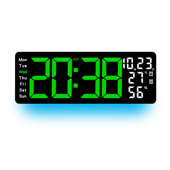Digital Multi-Function Alarm Clock with Color LED Display Bowlift