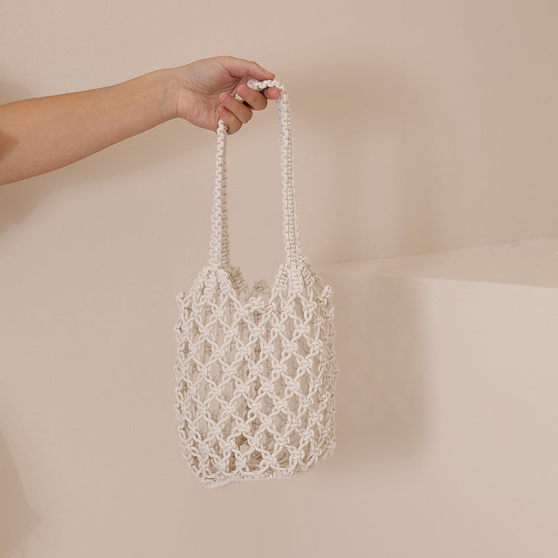 Macrame Tote Bag with Unique Lacing Bowlift