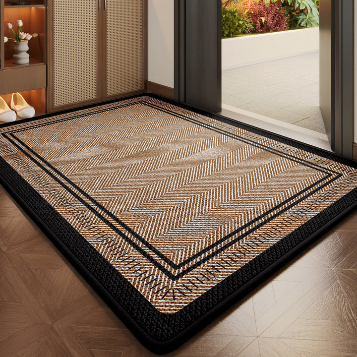 Herringbone Patterned Indoor Entry Mat Bowlift