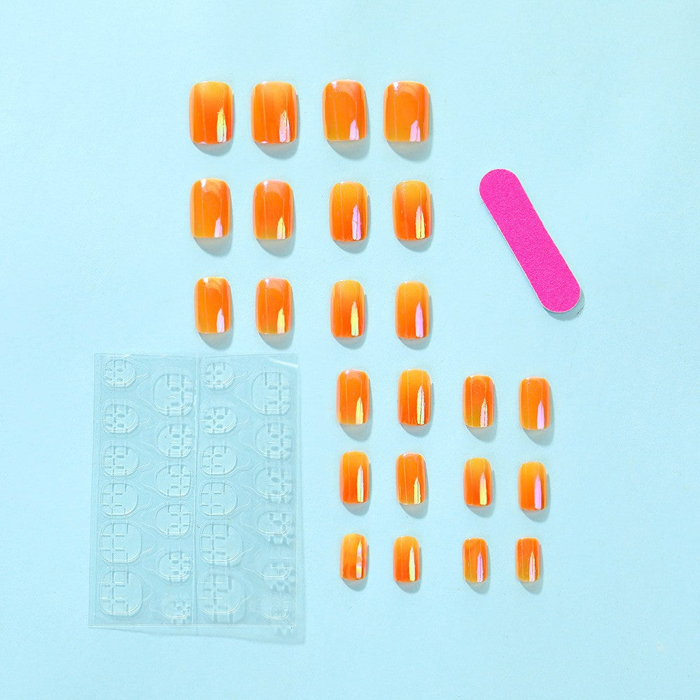 Gradient Color Artificial Nails Bowlift