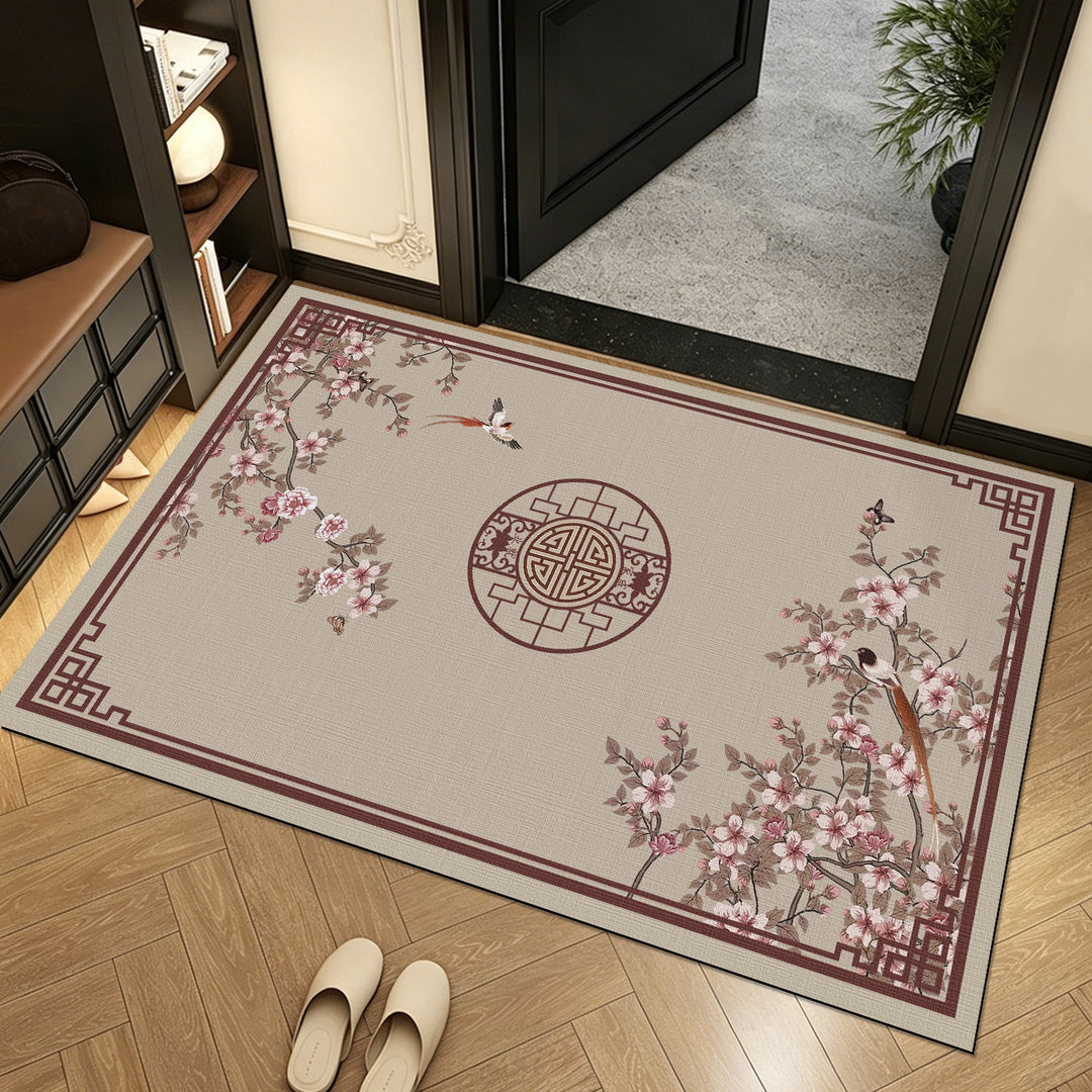 Elegant Oriental Patterned Entryway Rug