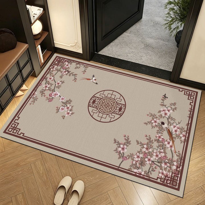 Elegant Oriental Patterned Entryway Rug
