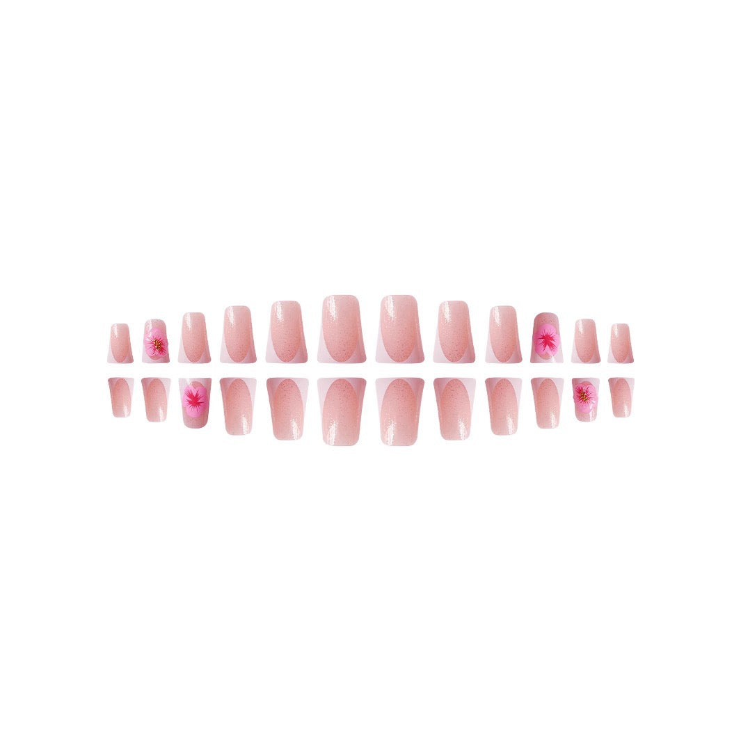 Floral Acrylic Nail Art Set Bowlift