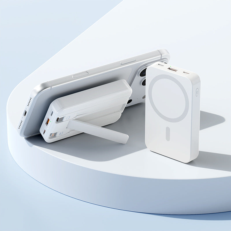 Portable power bank with magnetic function and integrated stand Bowlift