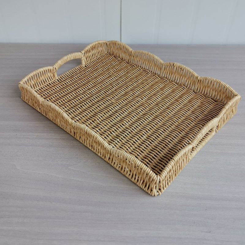 Elegant Woven Serving Tray Bowlift