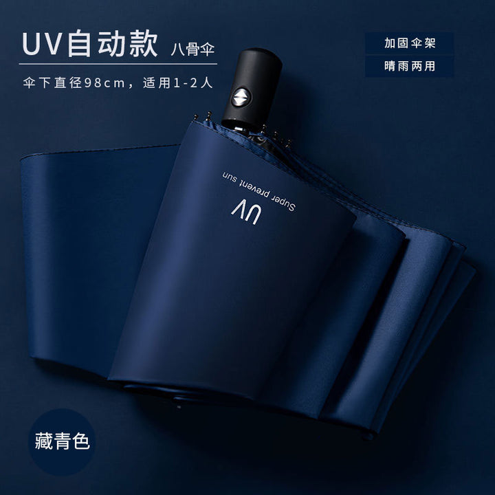 Women compact folding umbrella with Bowlift handle