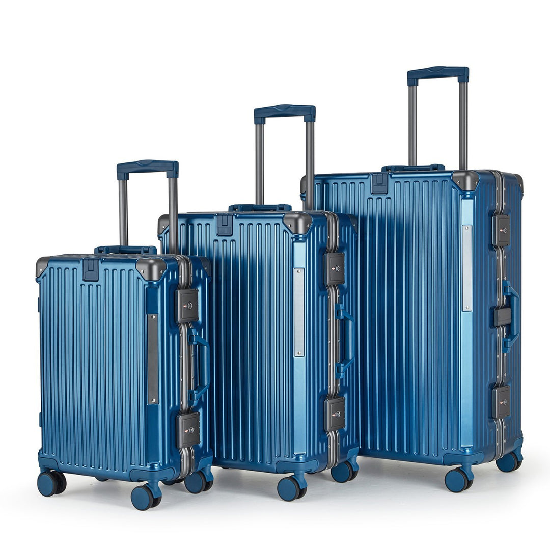 Unisex Aluminum Hard Shell Travel Luggage Set Bowlift
