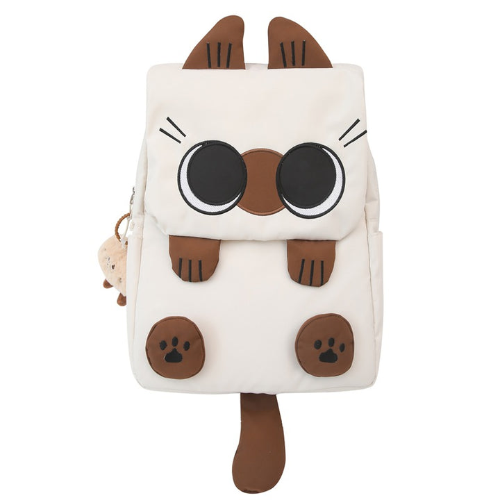 Cute Cat-Themed School Backpack Bowlift