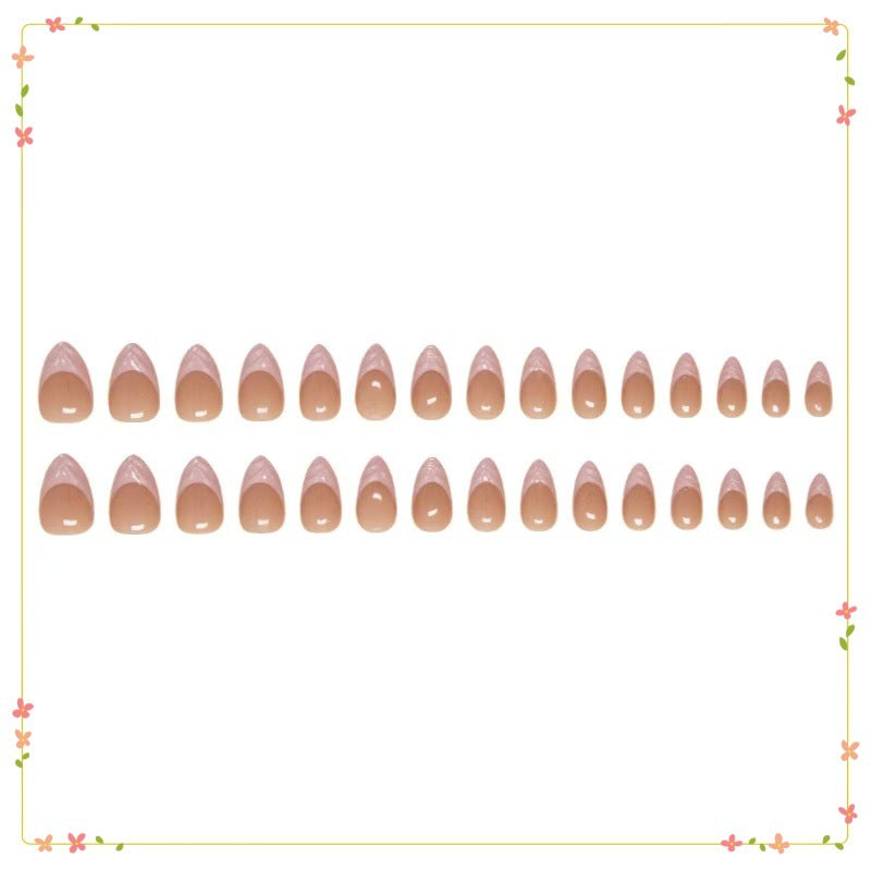 Elegant Nail Tips with French Design Bowlift