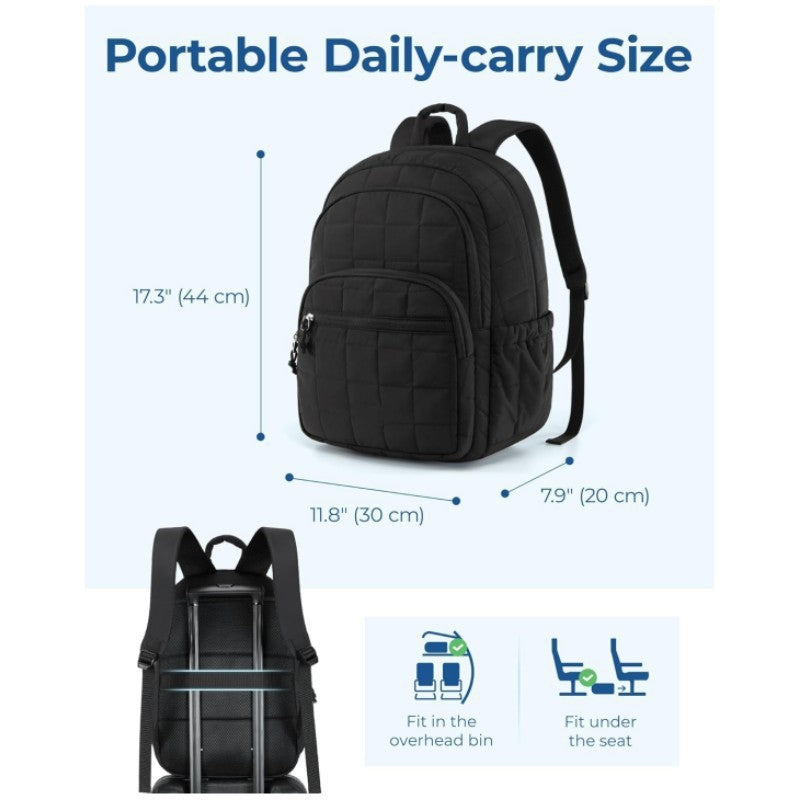 Fashionable backpack with padded interior and multiple compartments Bowlift