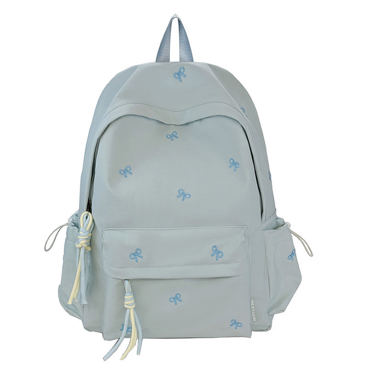 Elegant Bow-Embroidered Backpack Bowlift