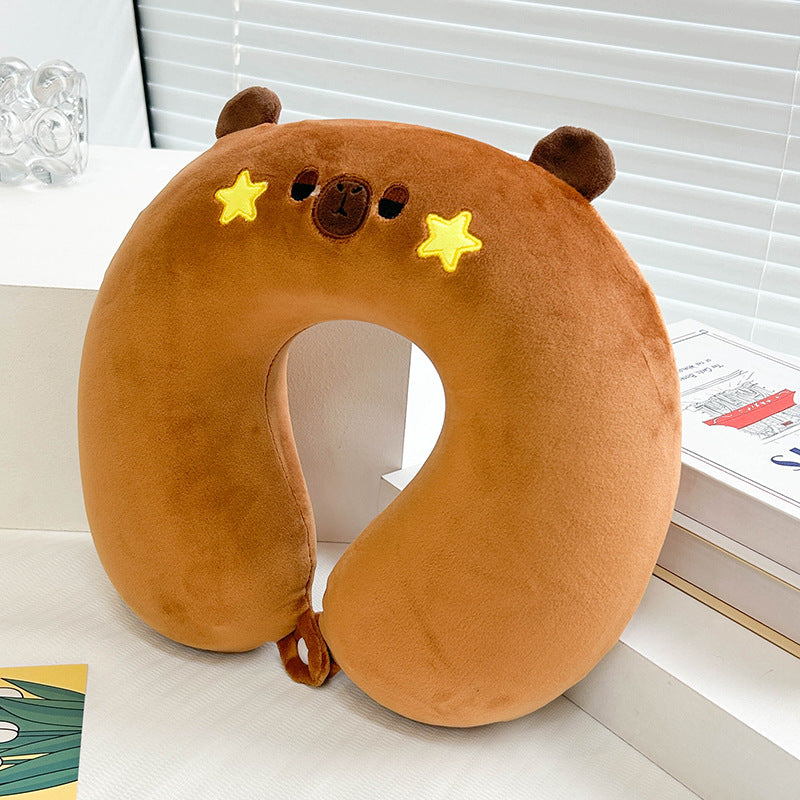 Women Neck Support Pillow with Artistic Animal Design Bowlift