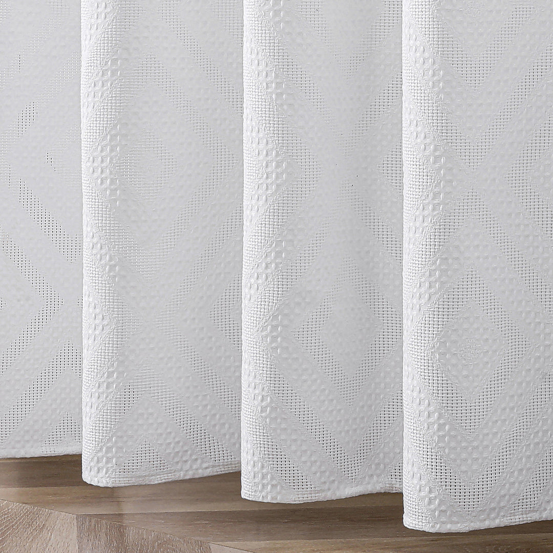 Textured Embossed Shower Curtain Bowlift
