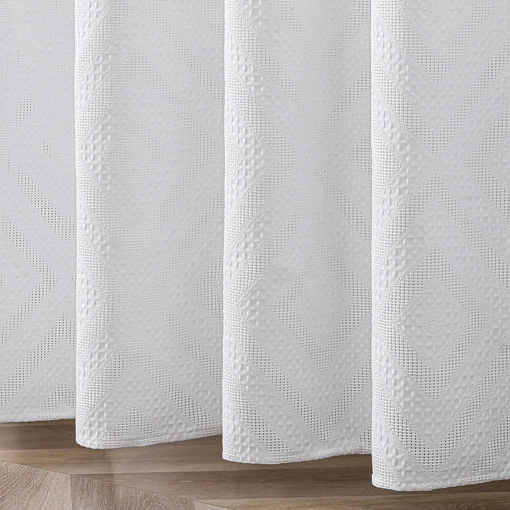 Textured Embossed Shower Curtain Bowlift