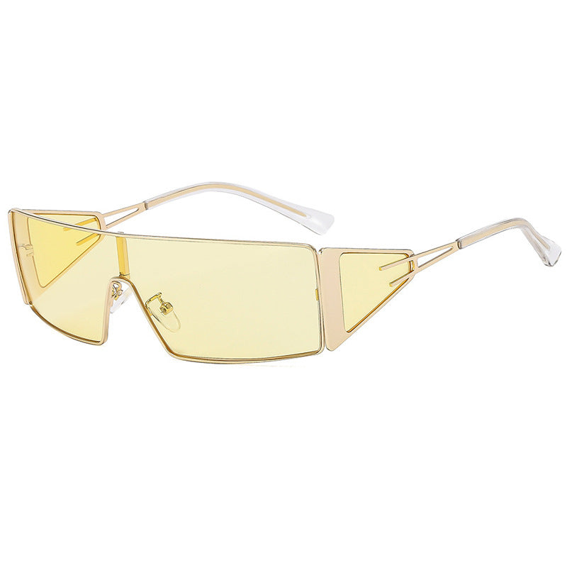 Women geometric sunglasses with futuristic design and durable frame Bowlift
