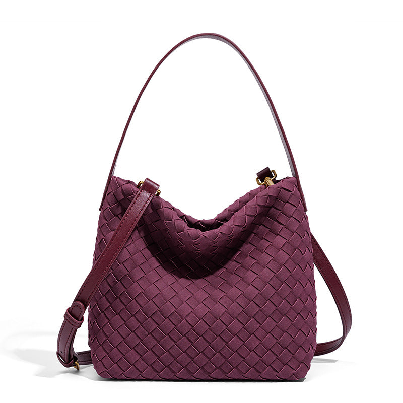 Textured Vegan Leather Crossbody Bag Bowlift