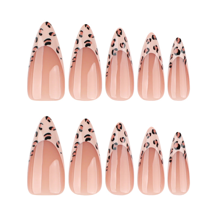 Artistic Stiletto Nails with Animal Pattern Bowlift