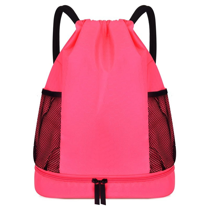 Lightweight Hexagonal Pattern Drawstring Backpack Bowlift