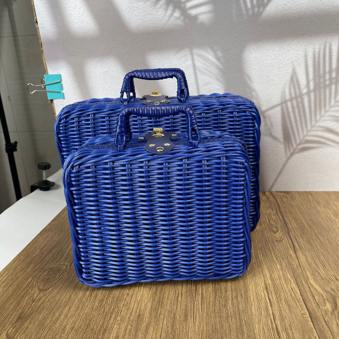 Women braided cosmetic and storage case Bowlift
