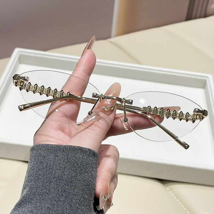 Women's fashionable glasses with elegant golden frame Bowlift