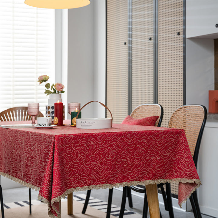 Elegant Checkered Tablecloth