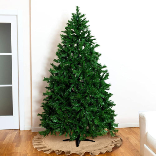 Rustic Christmas tree skirt with ruffle detail Bowlift